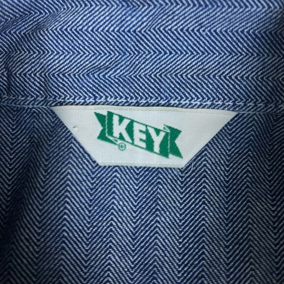 Vintage Key Hickory Stripe Coveralls XL 44x30 | Workwear Denim Jumpsuit USA - Picture 3 of 16